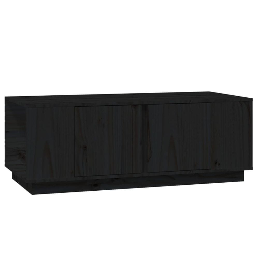 Vidaxl Konferenčný stolík čierny 110x50x40 cm borovicový masív
